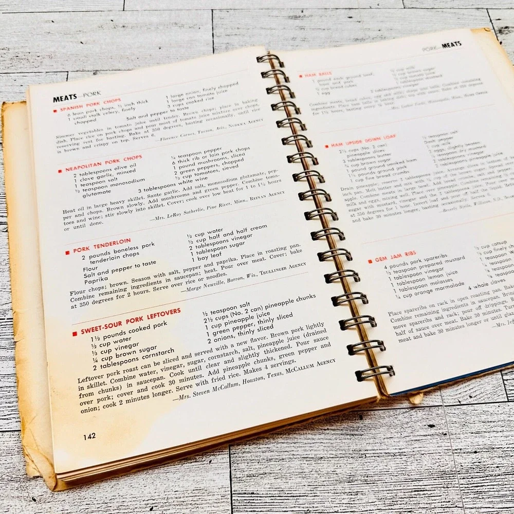 Favorite Recipes Lutheran Brotherhood Cookbook 1978 Spiral Bound Deloris‎ Kanten